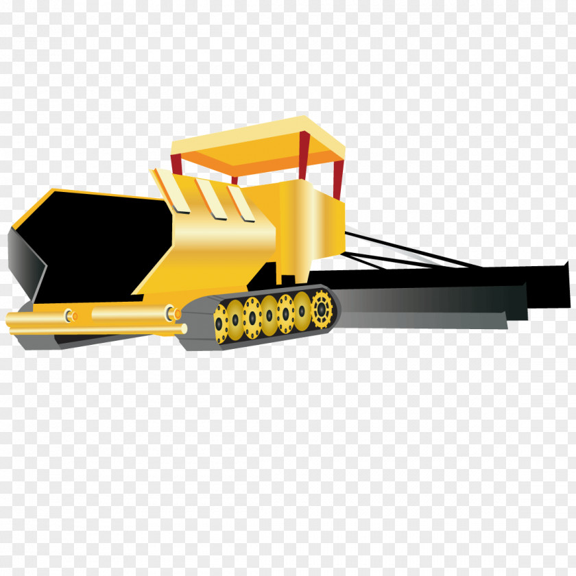 Cartoon Bulldozer Icon PNG