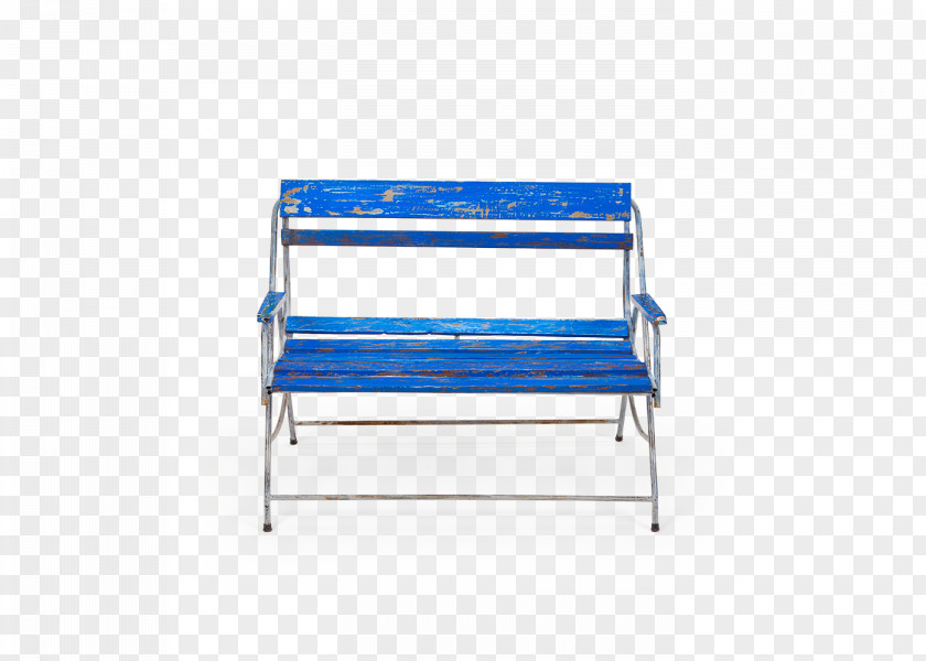 Curved Bench Cobalt Blue Line Chair PNG