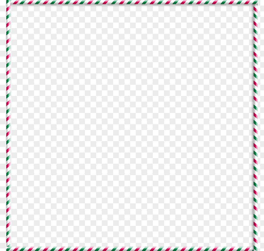 Striped Border Christmas Paper PNG