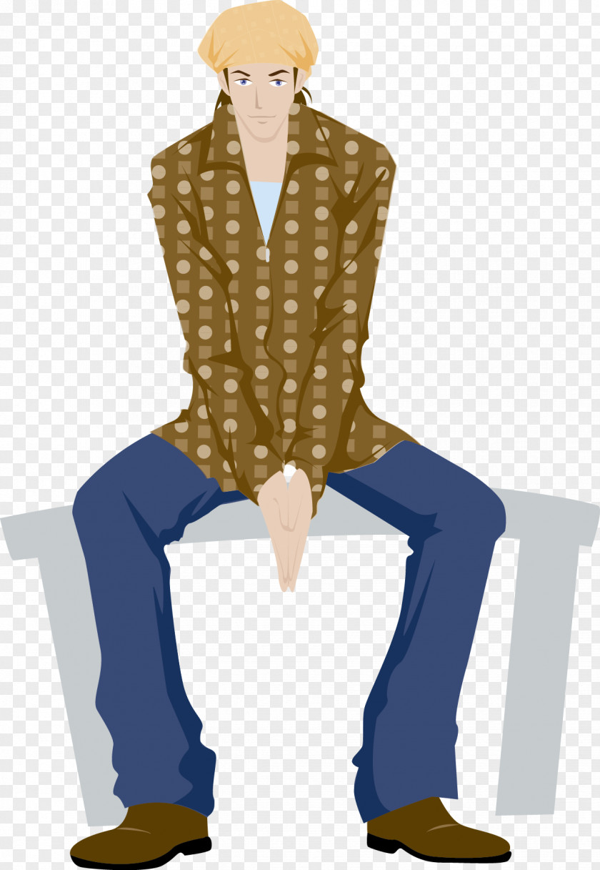 Vector Man Sitting Fashion Euclidean PNG