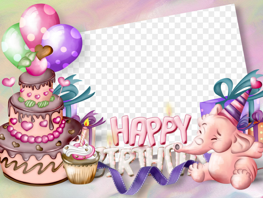 Birthday Frames Cake Picture Frame Greeting Card Clip Art PNG