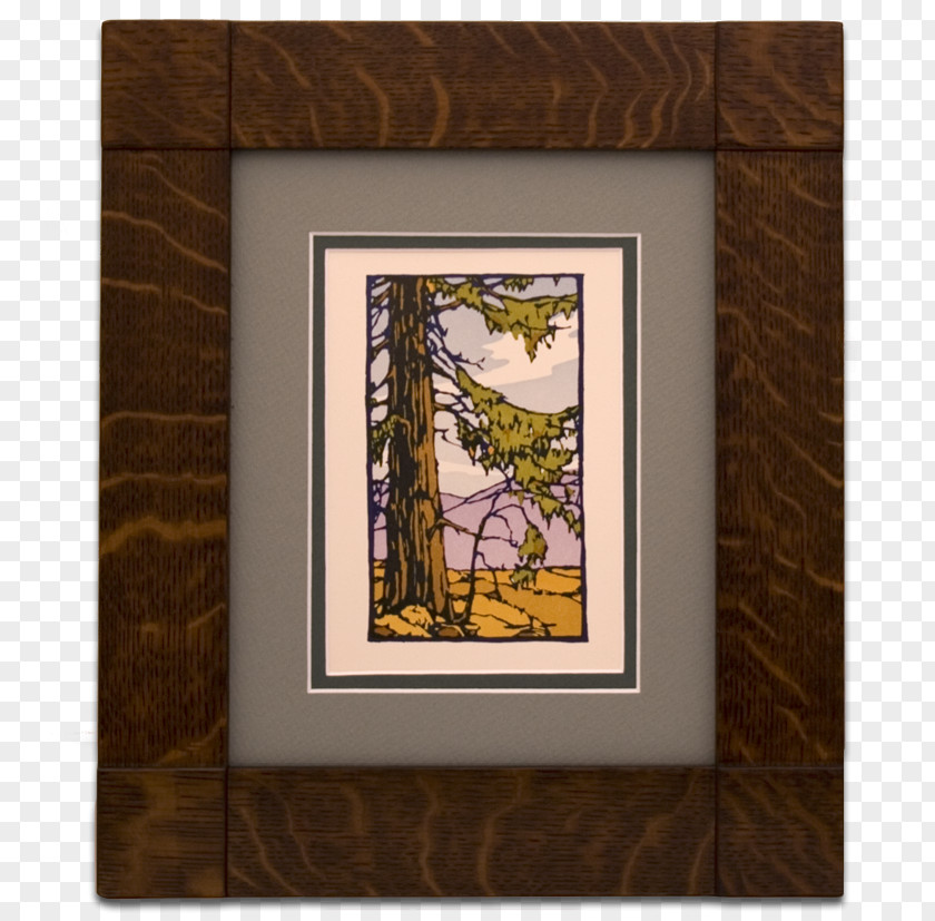 Border Wood Picture Frames Woodblock Printing Oak Framing PNG