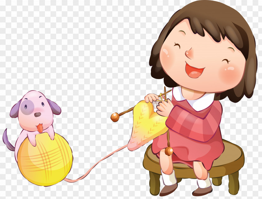 Knitting Childhood Fairy Tale PNG