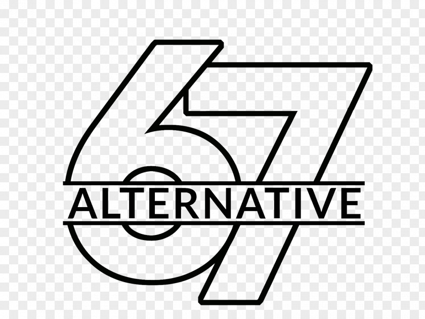 Alternative Logo Brand Line White Font PNG
