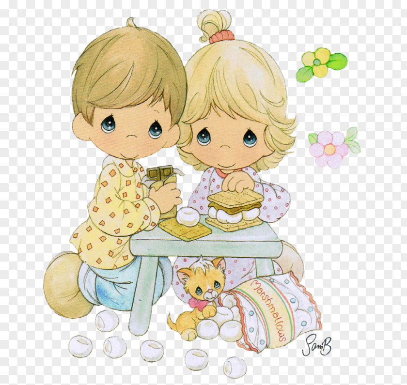 Napping Precious Moments, Inc. Drawing Figurine PNG