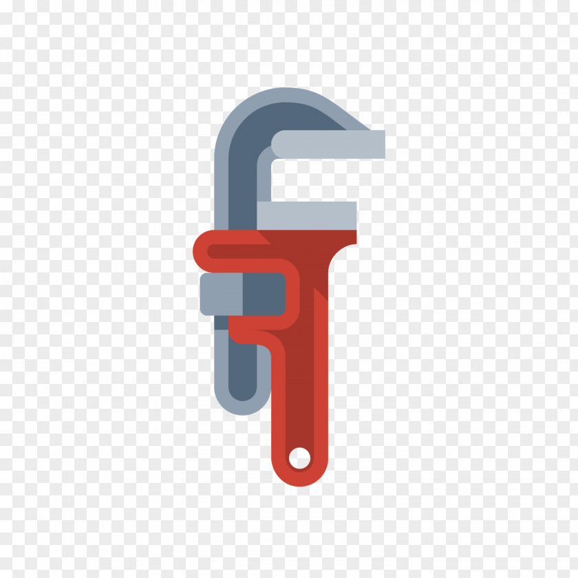 Red Spanner Pipe Wrench Adjustable Tool Icon PNG