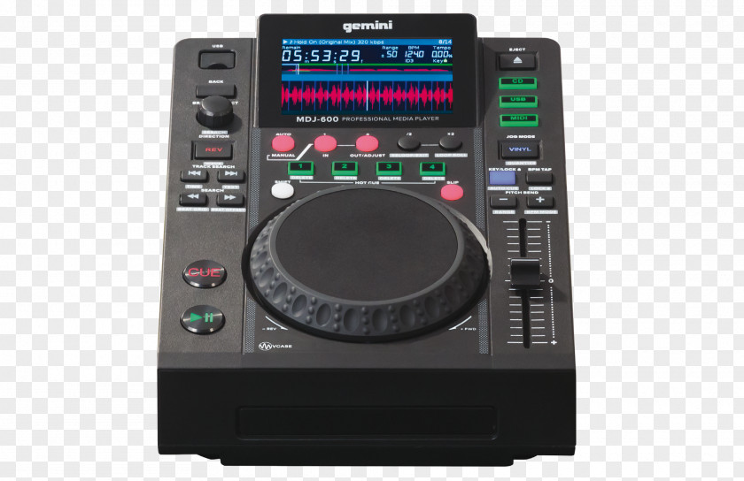 Usb Gamepad Disc Jockey DJ Controller Computer Media Player Gemini Sound Products PNG