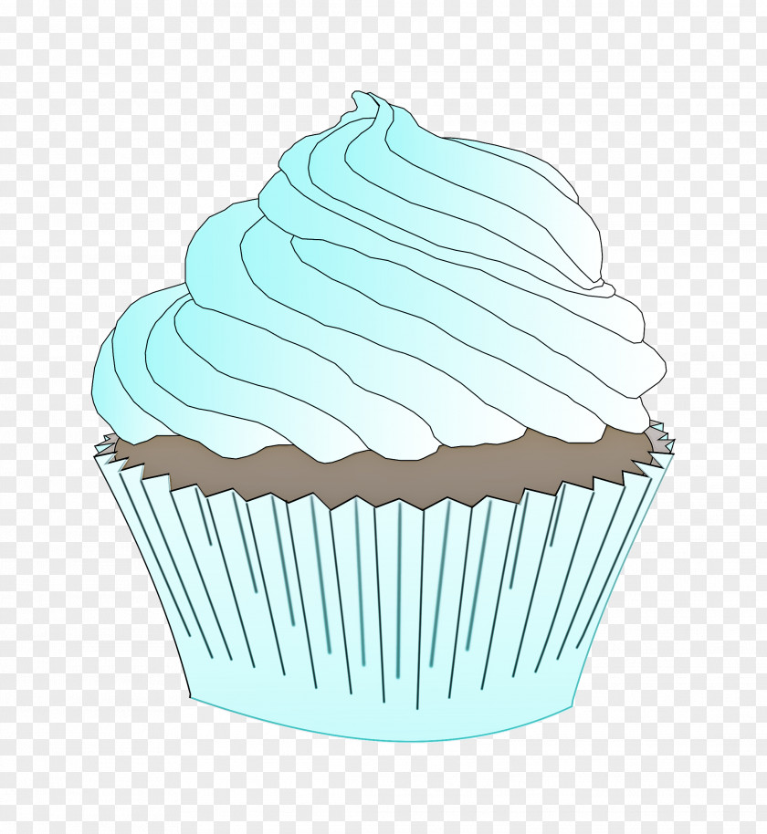 Cupcake Baking Cup White Buttercream Icing PNG