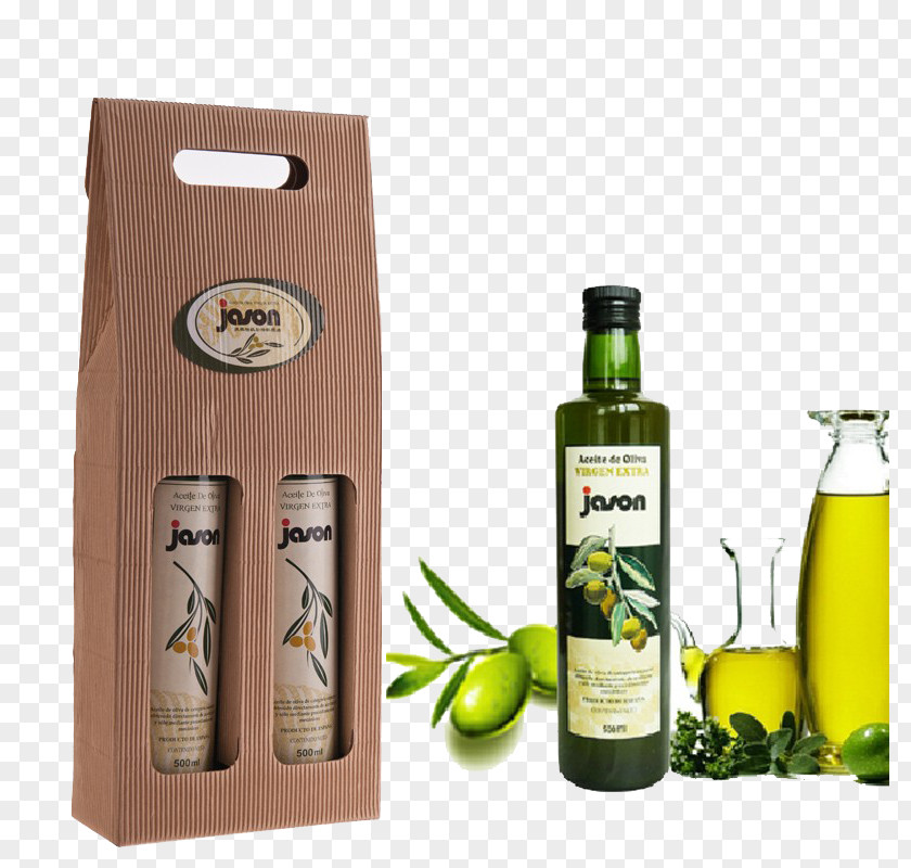 Gift Box Olive Oil Vegetable Liqueur PNG