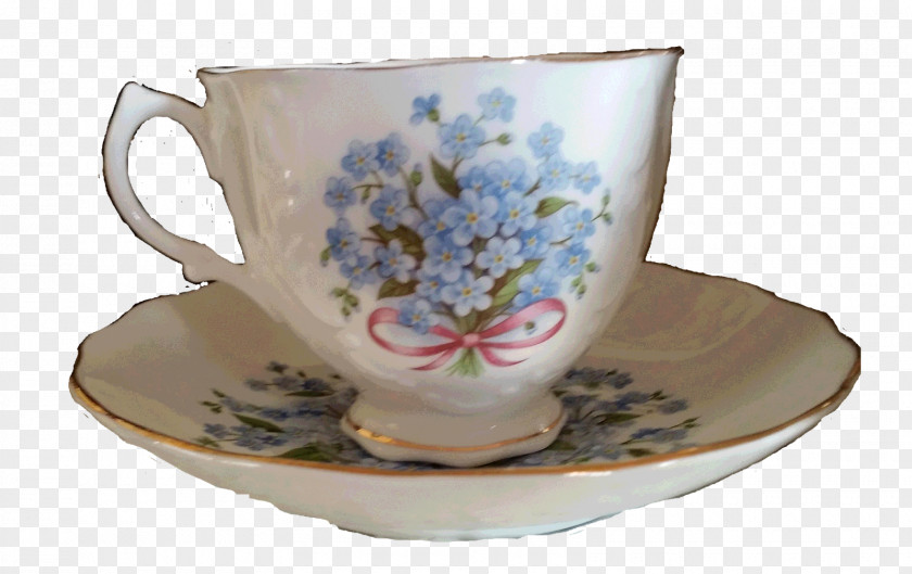 Hand Painted Teacup Coffee Cup Saucer Porcelain Mug PNG