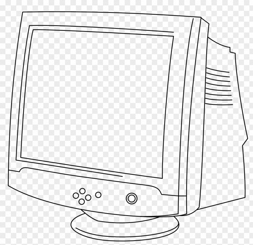 Line Clipart Computer Monitors Cathode Ray Tube Art Clip PNG