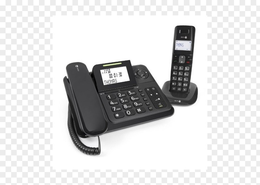 Polyphon Cordless Telephone Doro Comfort 4005 Digital Enhanced Telecommunications PNG
