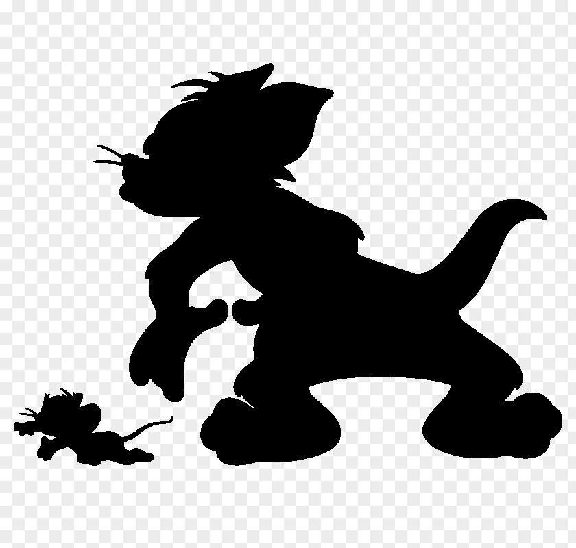 Cat Tom And Jerry Silhouette Stencil PNG