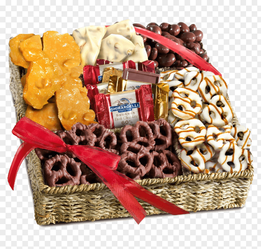 Gift Food Baskets Pretzel White Chocolate Hamper PNG