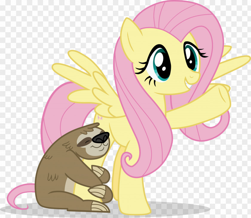 Horse Pony Fluttershy Sloth Clip Art PNG