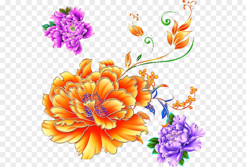 Peony Chrysanthemum Flower Floral Design Moutan PNG