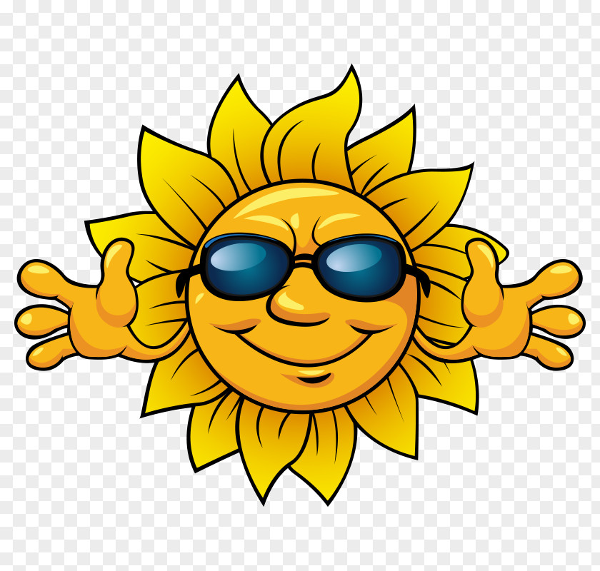 Cartoon Sun Solar Panel Energy Cell PNG