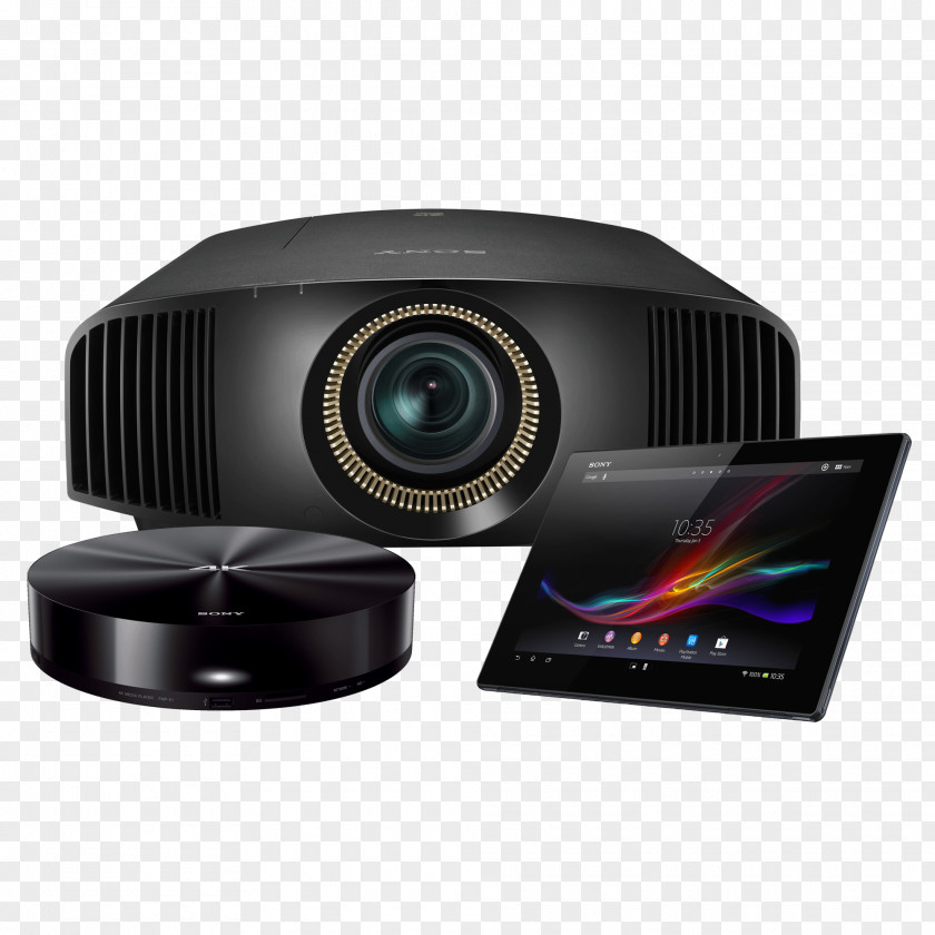 Digital Camera Silicon X-tal Reflective Display Multimedia Projectors 4K Resolution Home Theater Systems PNG