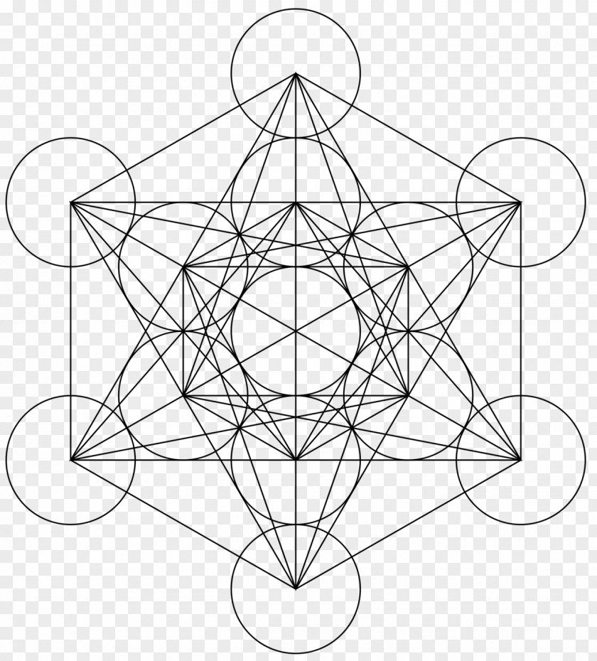 GEOMETRI Sacred Geometry Overlapping Circles Grid Metatron PNG