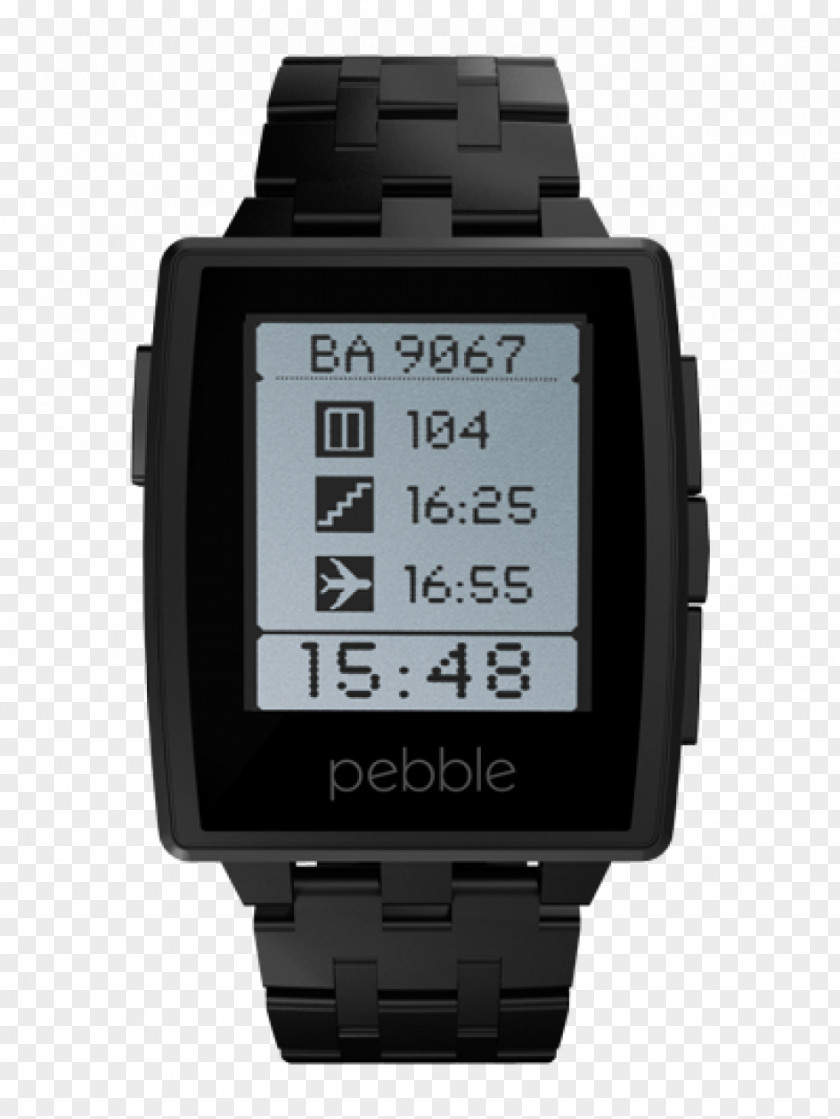 Android Pebble Time Smartwatch STEEL PNG
