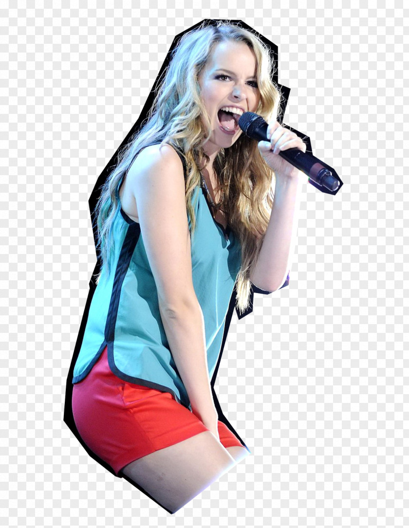 Microphone Costume Long Hair Electric Blue PNG