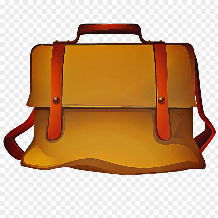 Baggage Briefcase Orange Background PNG