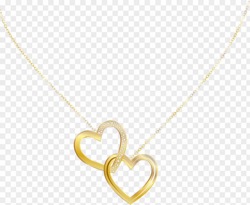 Chained Design Element Locket Necklace Body Jewellery Heart PNG