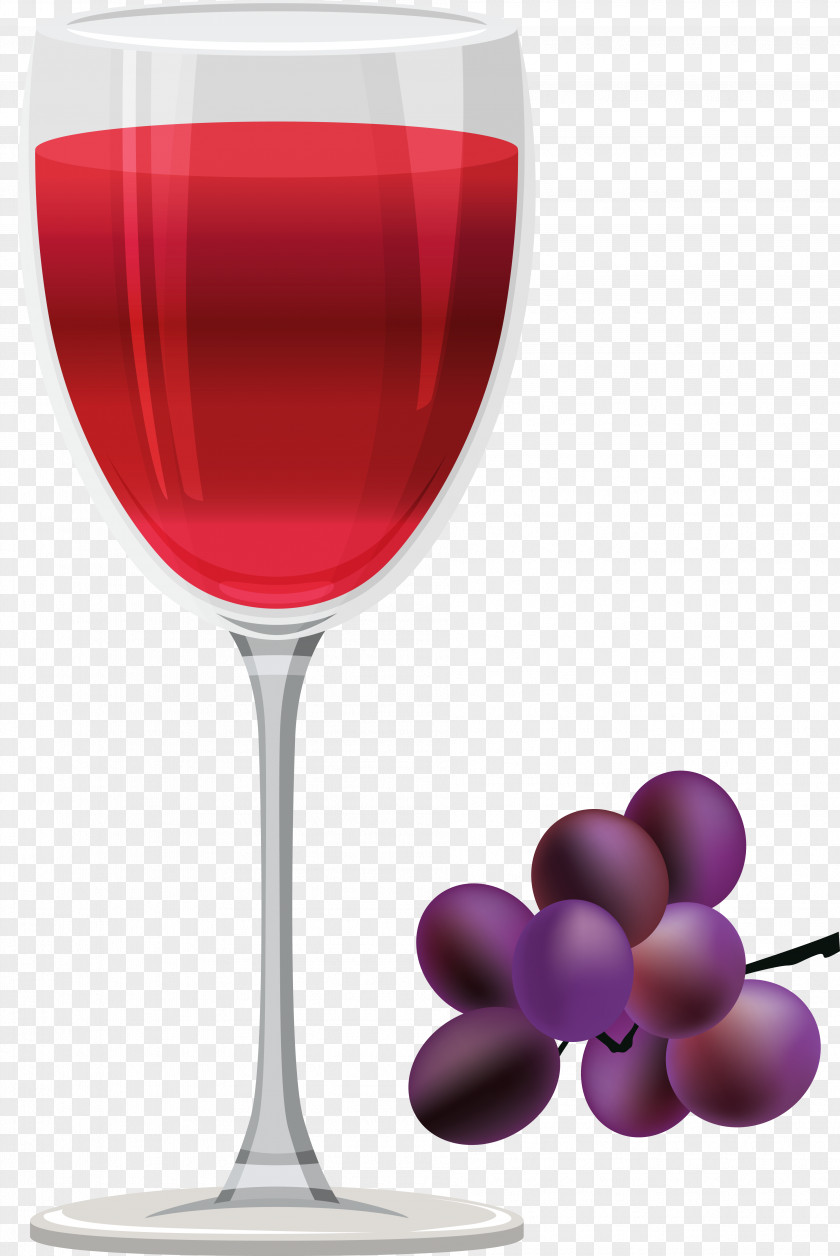 Grape Red Wine Glass Cocktail PNG