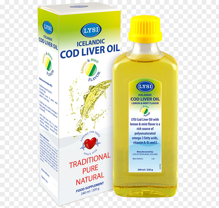 Lemon Mint Cod Liver Oil Fish Omega-3 Fatty Acids PNG