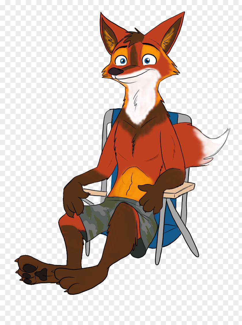 Quirky Red Fox Character Fiction Clip Art PNG