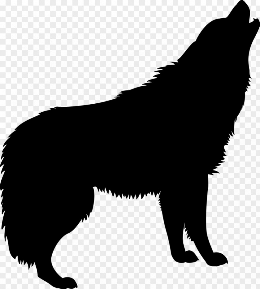 Wolf Silhouette Gray Clip Art PNG