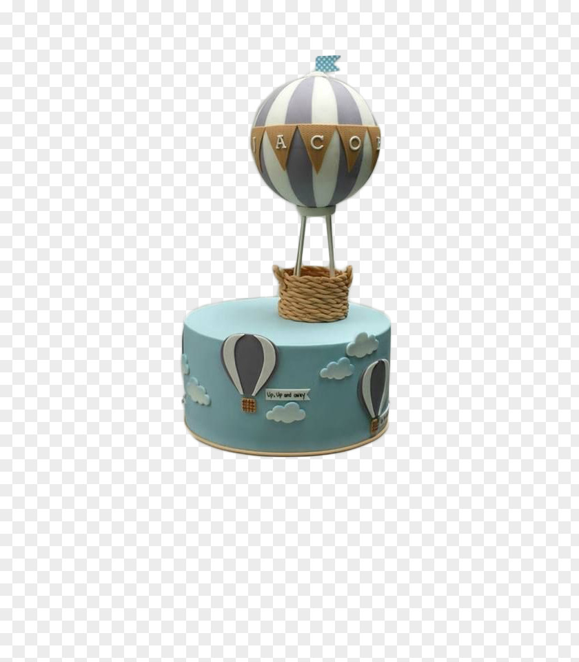 Cake Hot Air Balloon Fondant Icing Party PNG