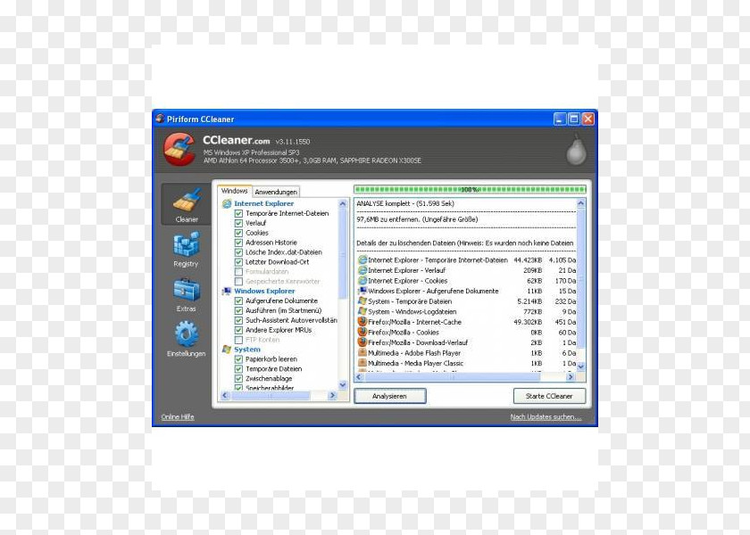 Computer Program CCleaner Software PNG