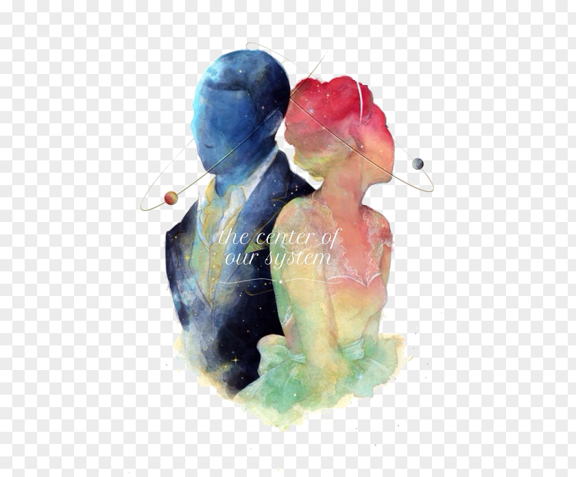 Painting Watercolor Couple Art Romance Film PNG