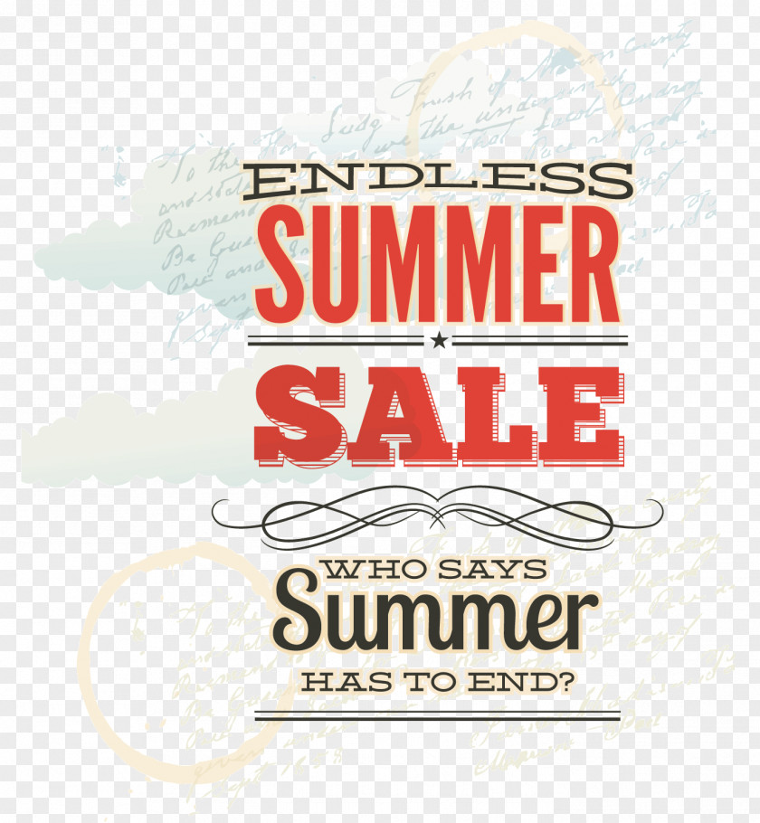 Red Summer Sign Poster Typography PNG