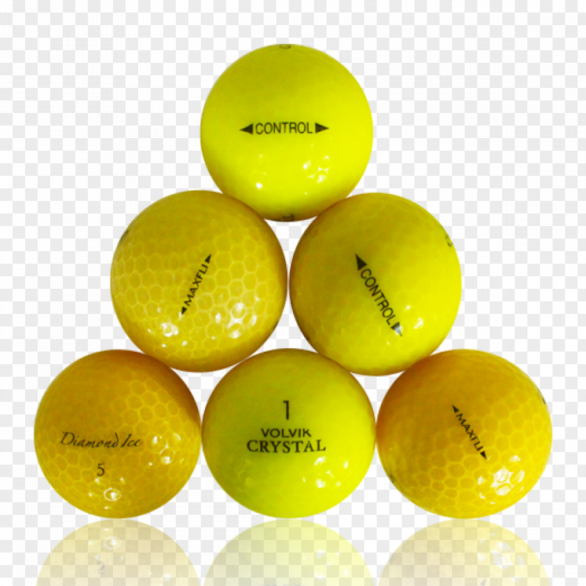 Ball Golf Balls Yellow Purple PNG