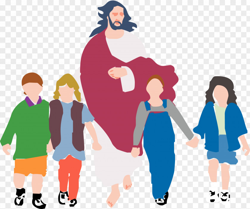 Children Bible Jesus Walking On Water Miracles Of Child Clip Art PNG