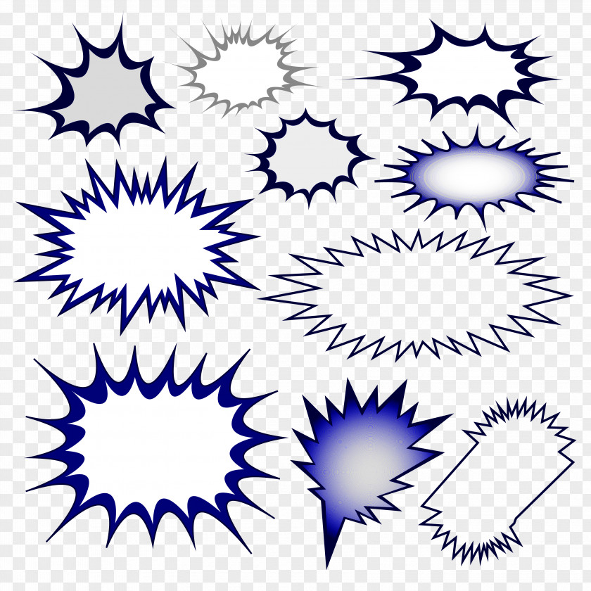 Comic Exploded Cloud Material Explosion Comics Cartoon Drawing PNG