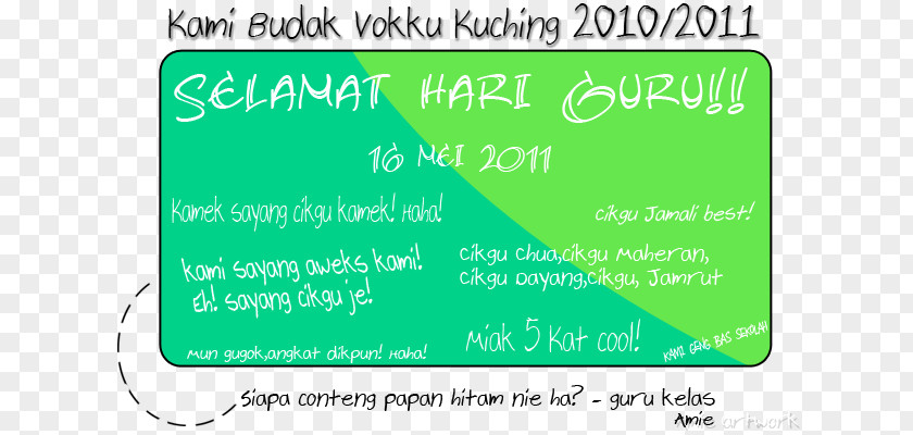 Hari Guru Green Line Font PNG