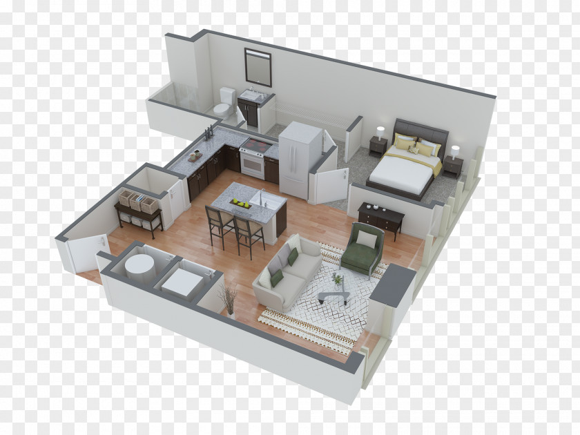 House Floor Plan Studio Apartment Bedroom PNG