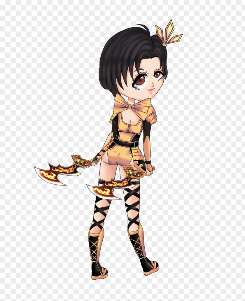 Samurai Warrior Warriors Cartoon Brown Hair Figurine PNG