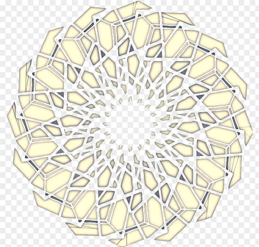 Yellow Line Pattern Circle PNG