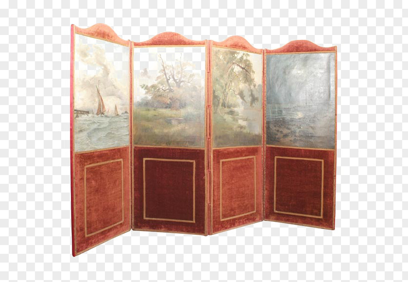 Painting Room Dividers Barbizon Oil Folding Screen PNG