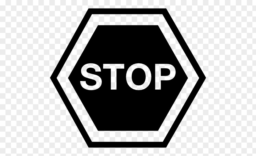 Symbol Pictogram Stop Sign Street Traffic PNG