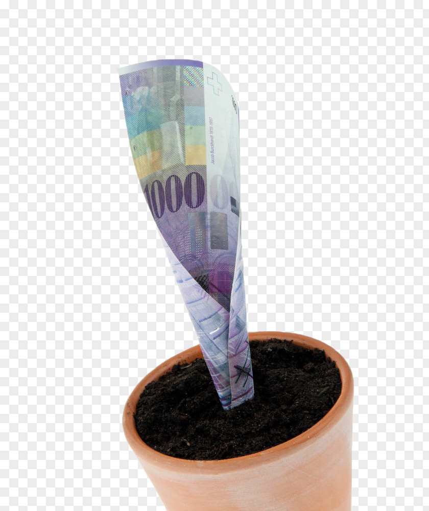 The Banknotes In Pots Of Soil Stock Photography Flowerpot Interest Rate PNG