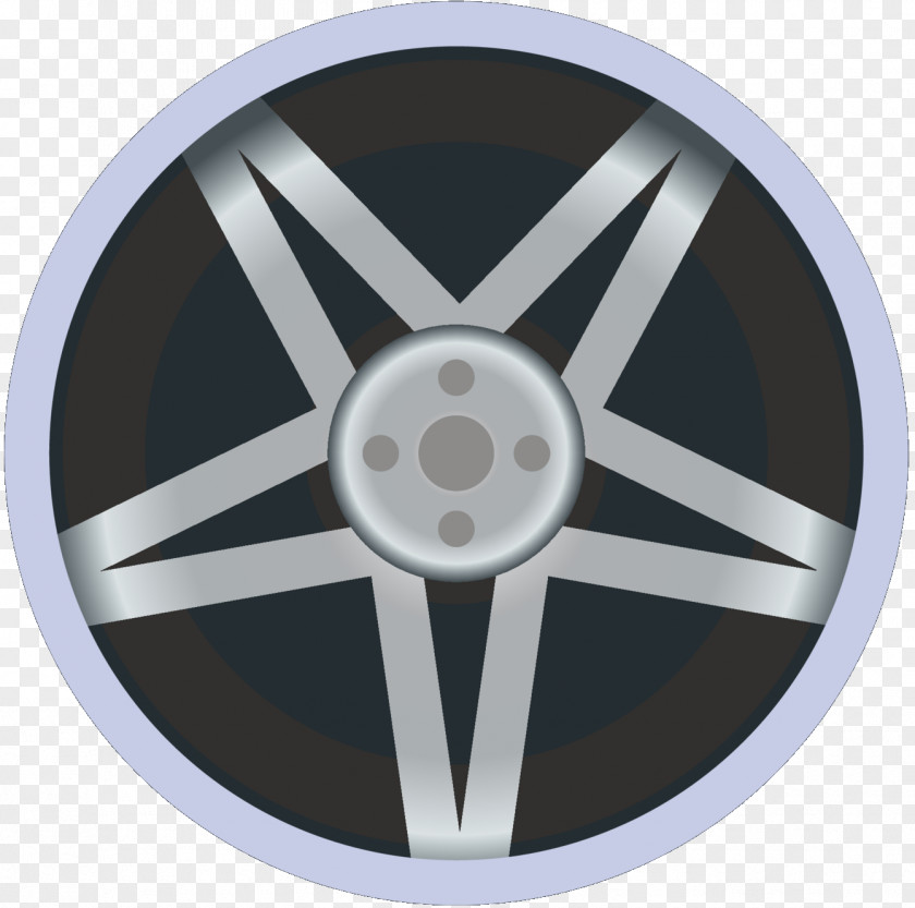 Alloy Wheel Spoke Rim Hubcap Product Design PNG