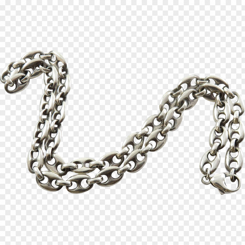 Chain Sterling Silver Anchor Hallmark PNG