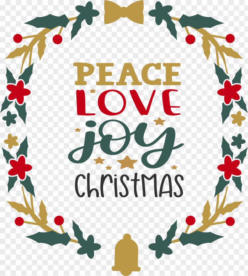 Peace Love Joy Merry Christmas PNG