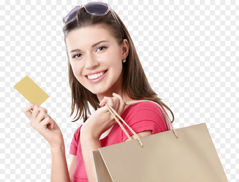 Girlwithshoppingbags Credit Card Gift Payment Money Loyalty Program PNG