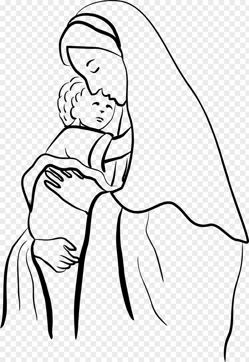 Mary Gabriel Child Jesus Mother Coloring Book Nativity Of PNG